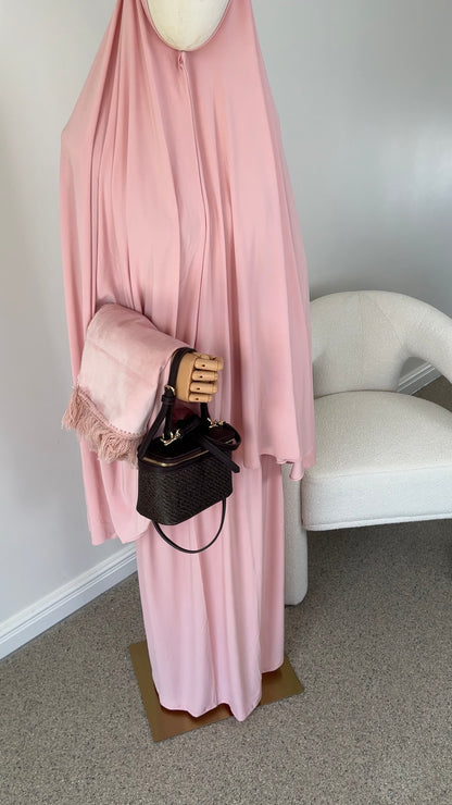 SKIRT KHIMAR SET BABY PINK