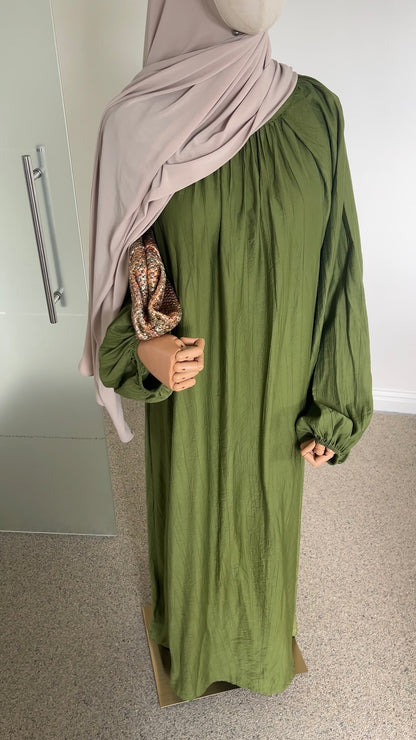 SOFT VISCOSE ABAYA OLIVE
