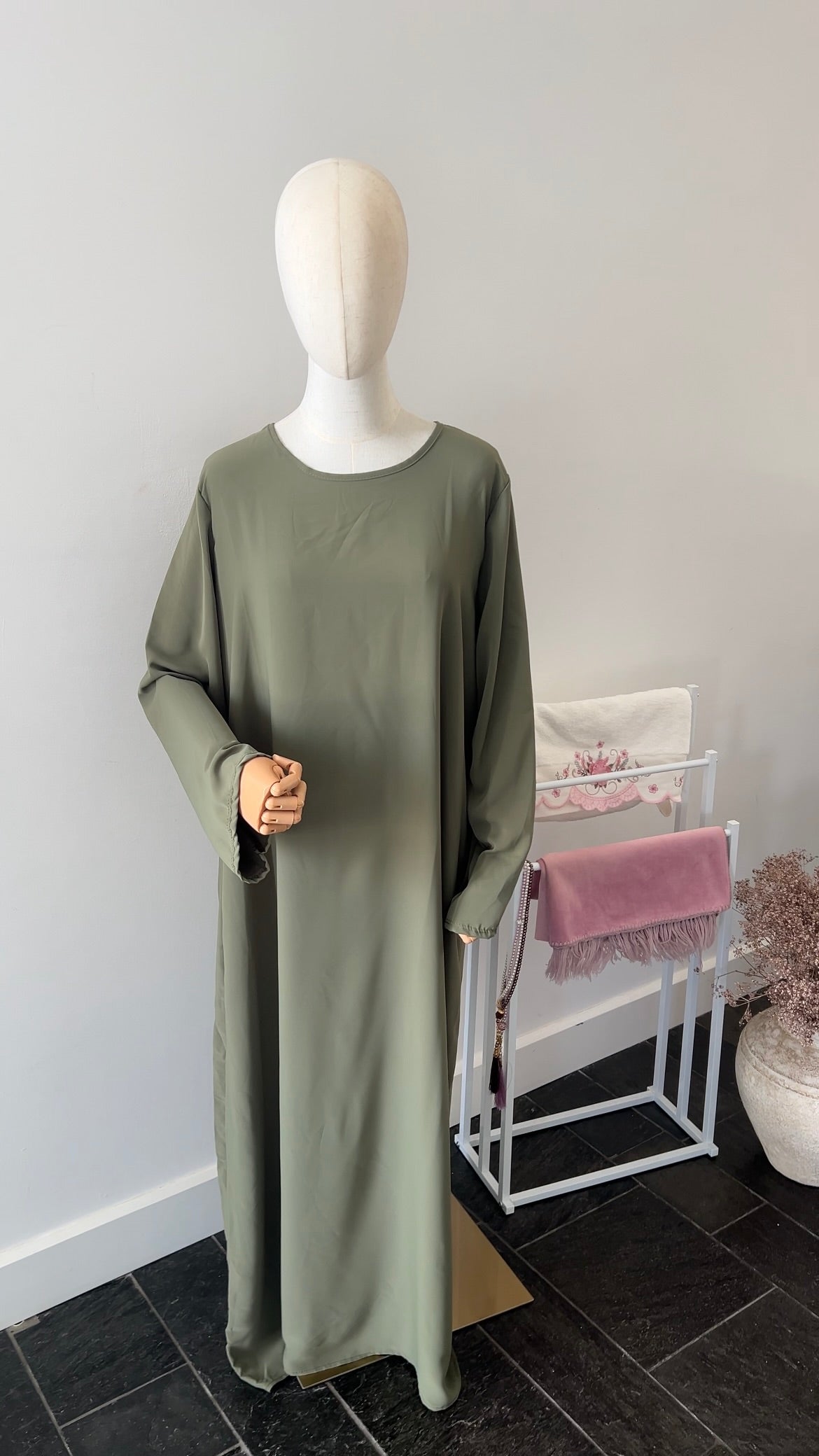 LACE KHIMAR SET GREEN