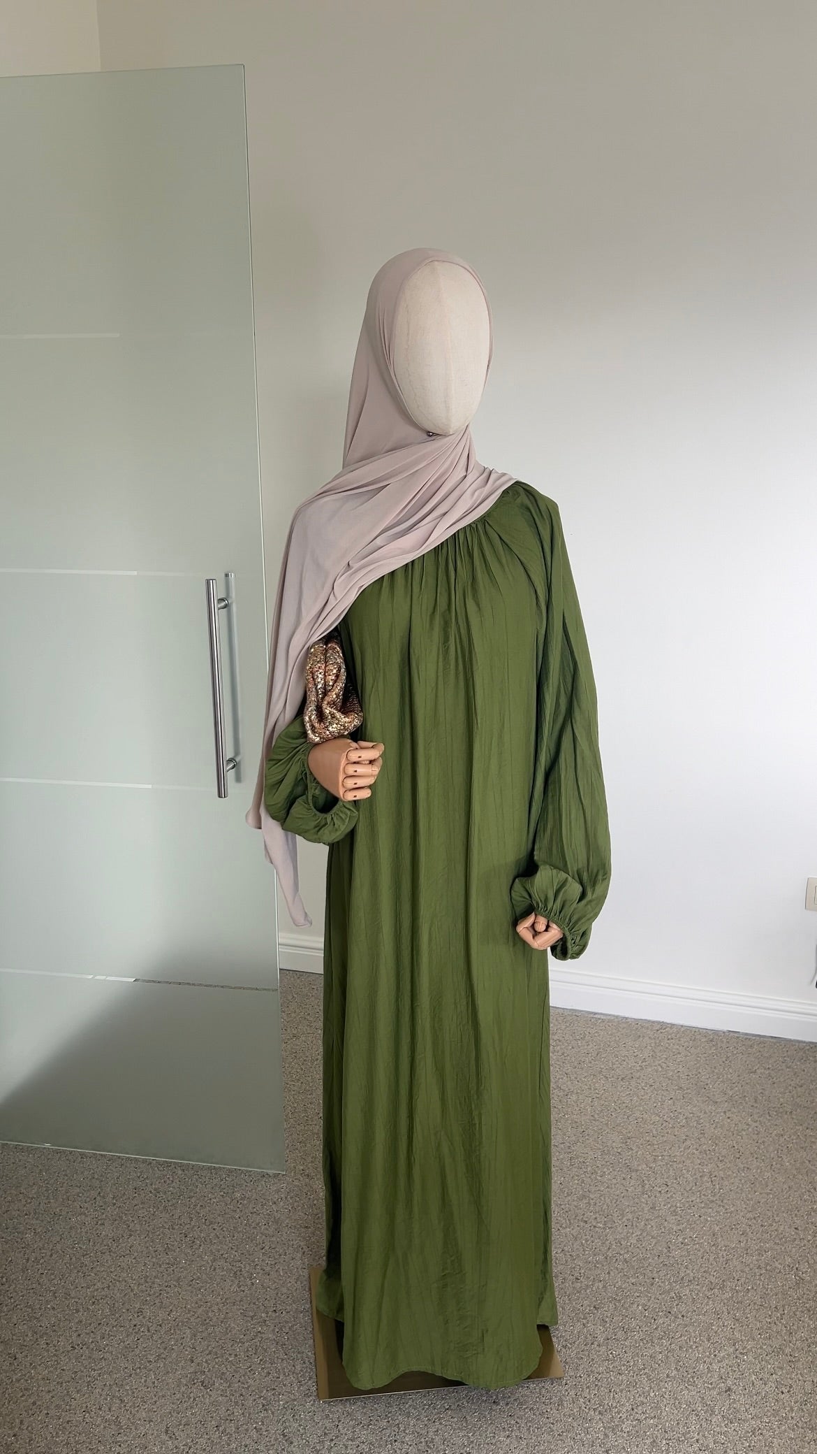 SOFT VISCOSE ABAYA OLIVE