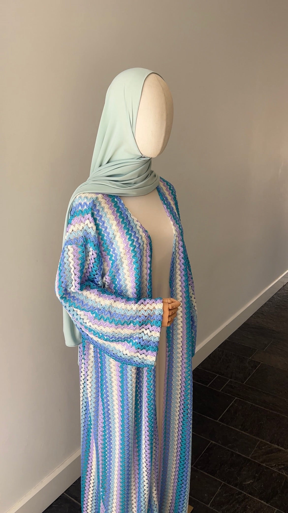 STRIPED KIMONO BLUE PURPLE