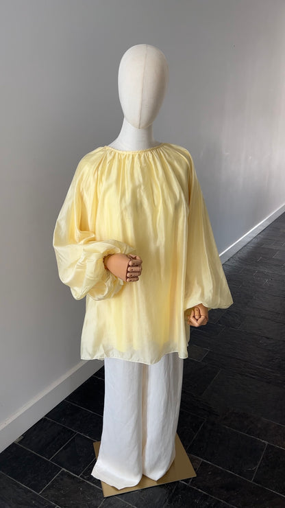 CLOUD TOP BUTTER YELLOW (double lined, not see through)
