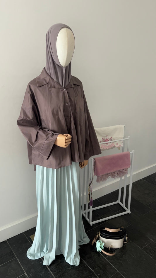 OVERSIZED SHIRT TAUPE