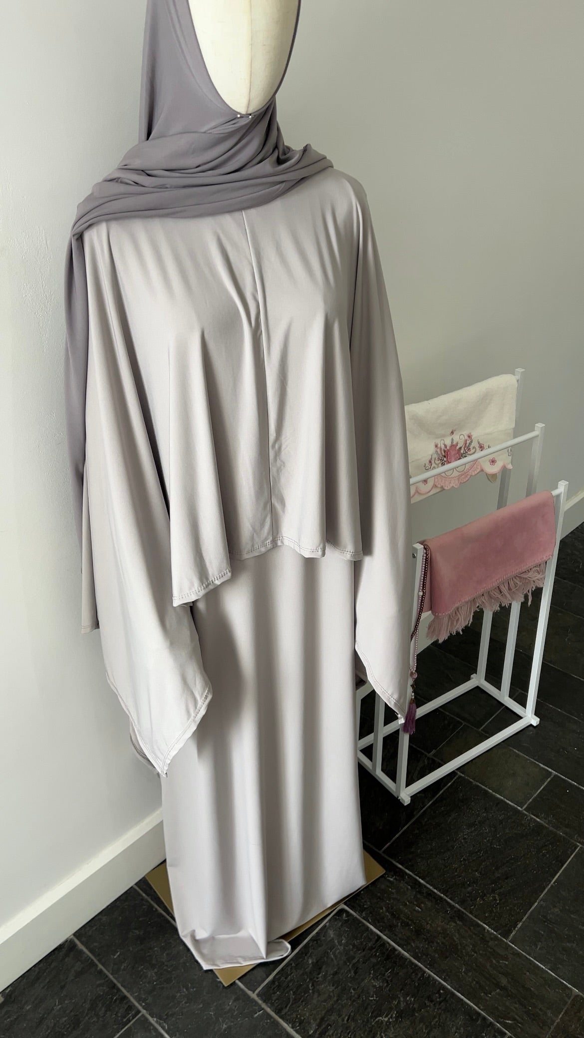 JERSEY CAPE SET ICE WHITE