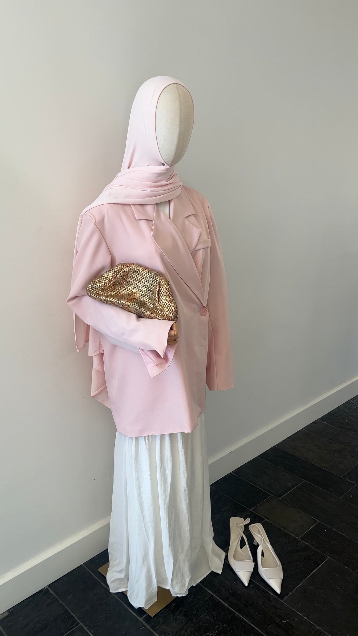 BUTTON BLAZER PINK
