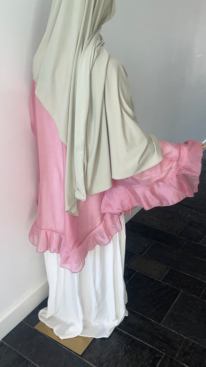 RUFFLE SHIRT ROSE (see through)