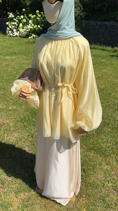 CLOUD TOP BUTTER YELLOW (double lined, not see through) (RESTOCKING THIS WEEK)
