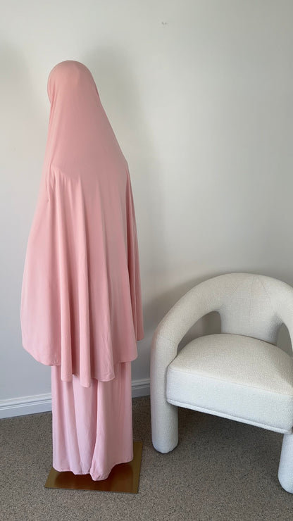 SKIRT KHIMAR SET BABY PINK