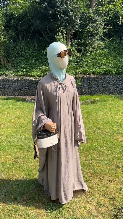 BUTTERFLY DRESS TAUPE