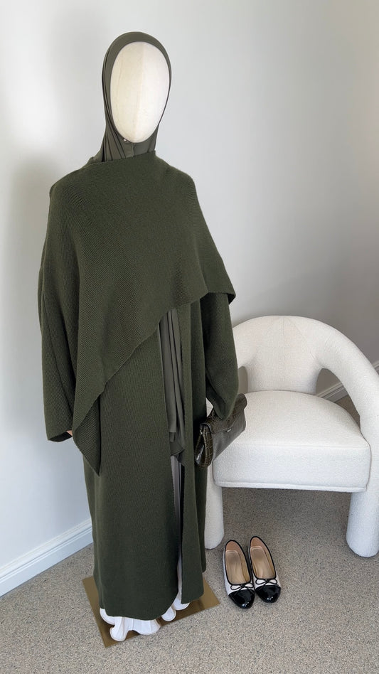 PONCHO ABAYA KHAKI