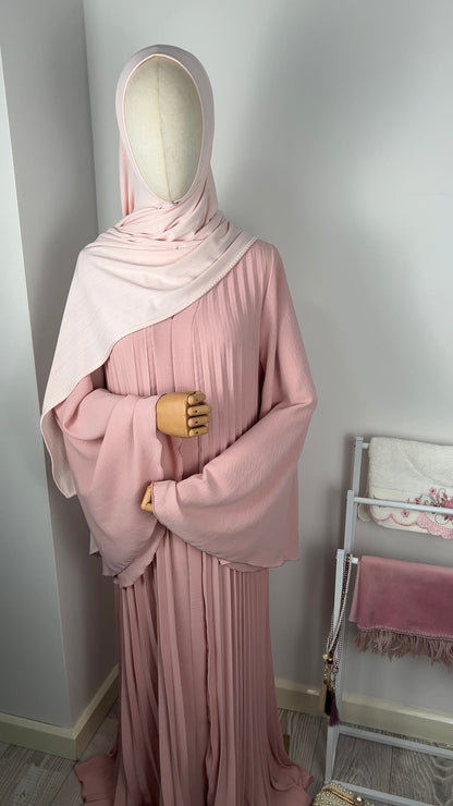 OLD ROSE PLEATED DRESS