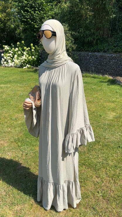 AIRY DRESS SAGE GREEN