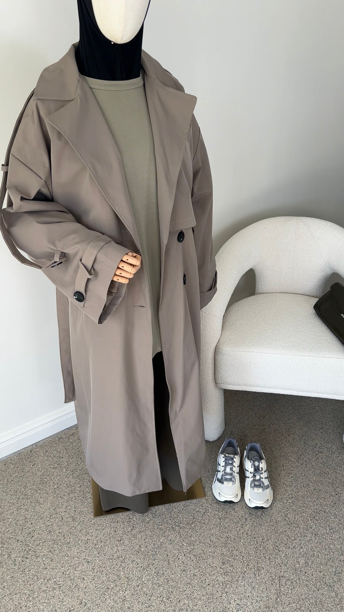 PREMIUM TRENCH COAT TAUPE