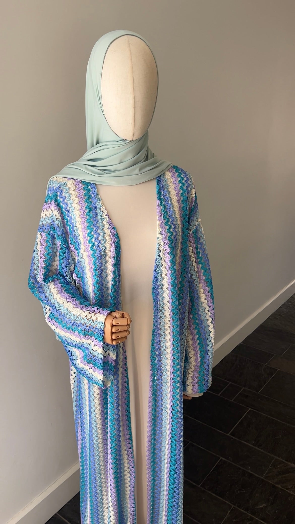 STRIPED KIMONO BLUE PURPLE
