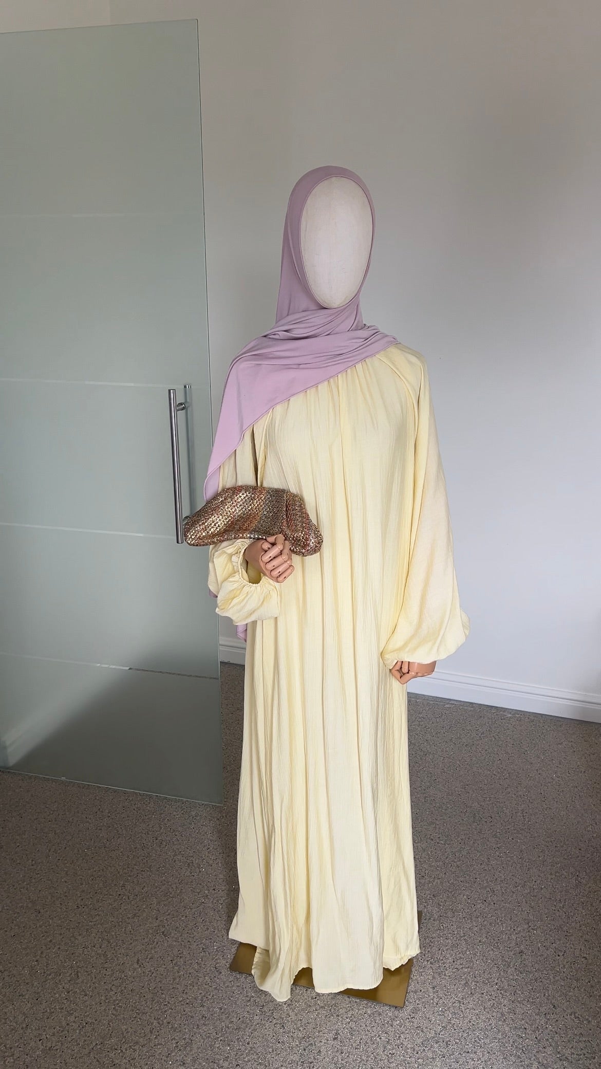 SOFT VISCOSE ABAYA YELLOW