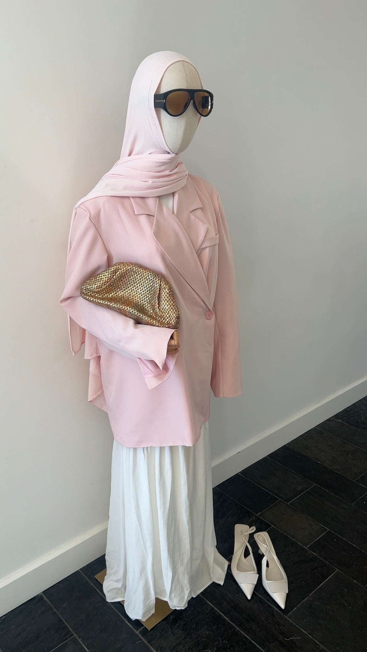 BUTTON BLAZER PINK