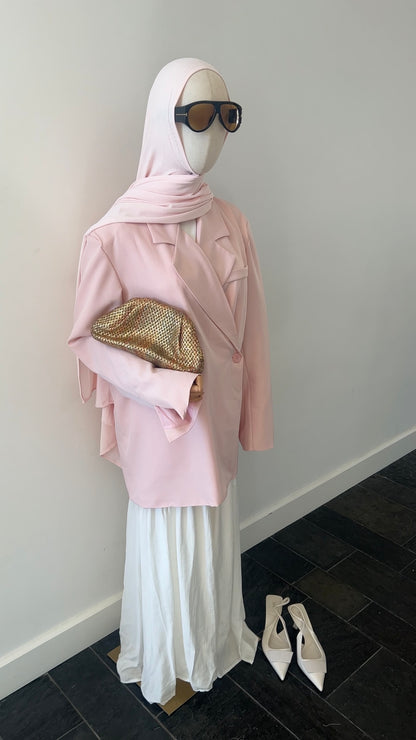 BUTTON BLAZER PINK