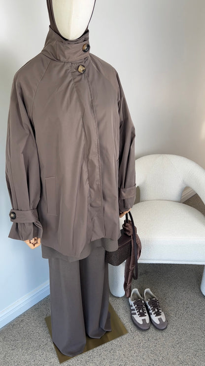 MID TRENCH COAT TAUPE