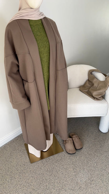 KNIT SWEATER DARK BROWN