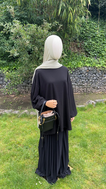 COTTON EXTRA LONGSLEEVE BLACK