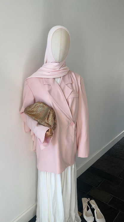 BUTTON BLAZER PINK