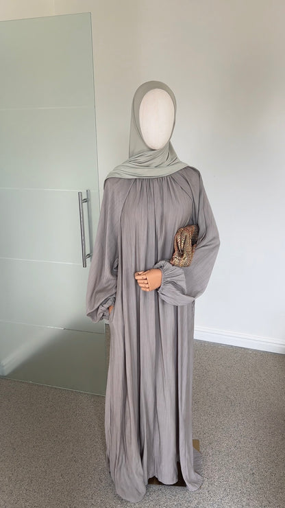 SOFT VISCOSE ABAYA TAUPE