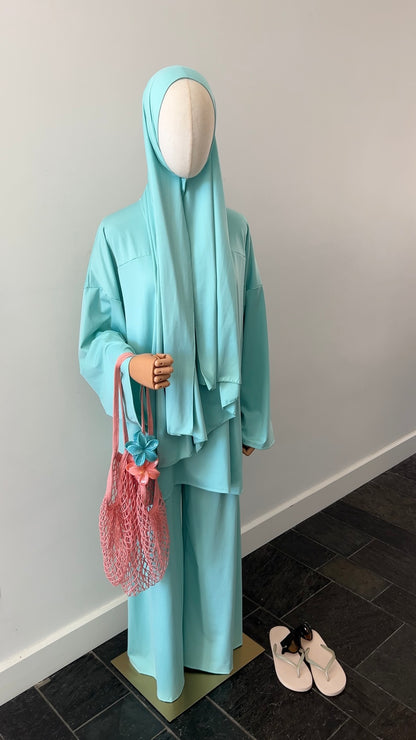 ZIP BURKINI AQUA