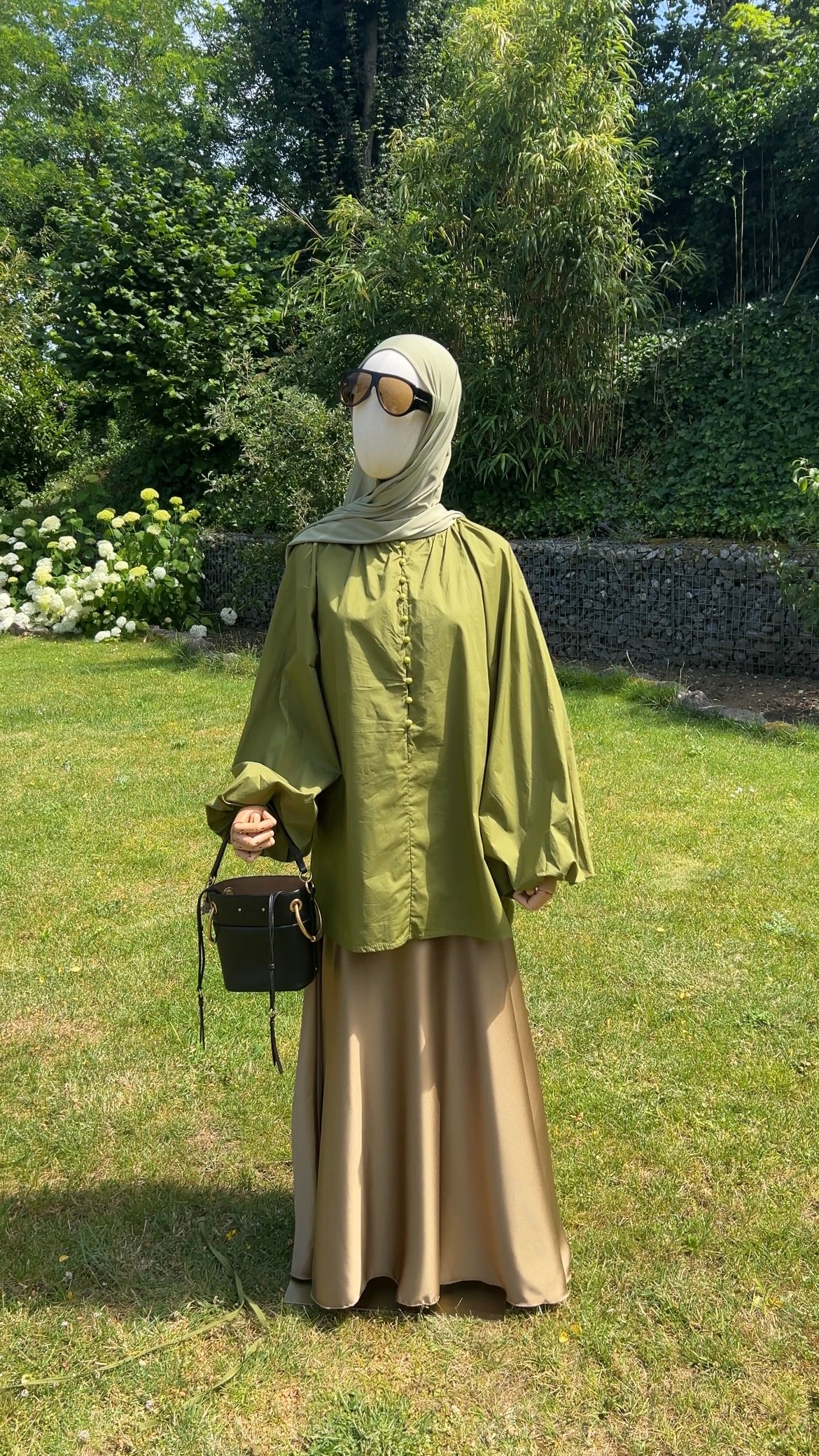 COTTON PUFF TOP OLIVE