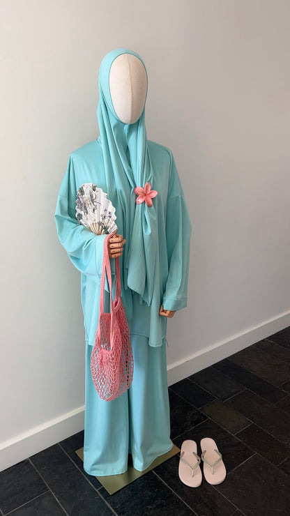 BURKINI 3 PIECE AQUA