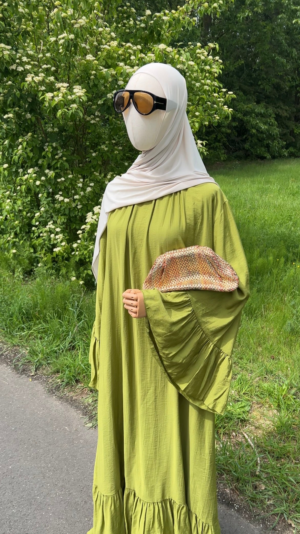 AIRY DRESS OLIVE (RESTOCKING SOON)