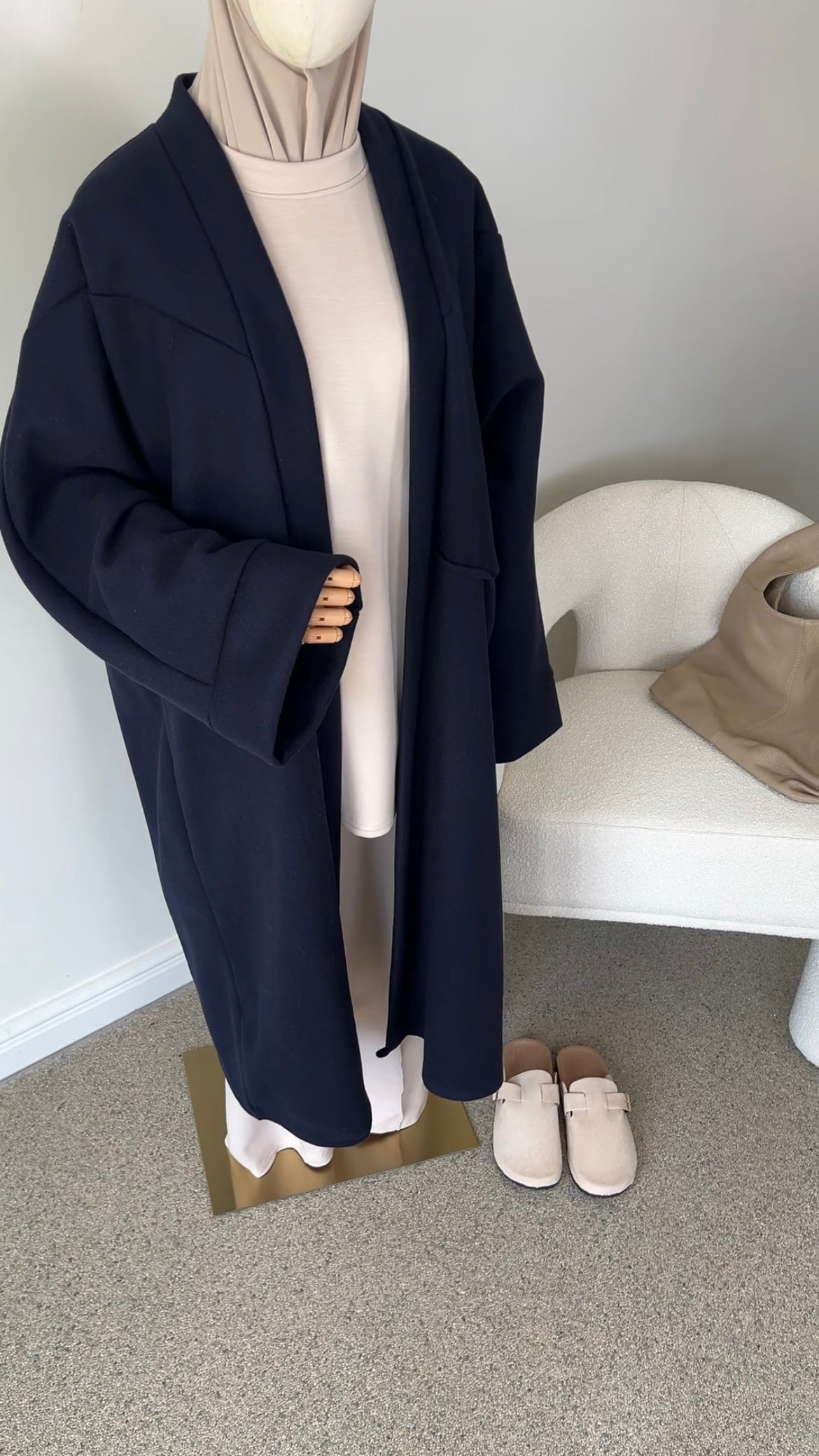 OVERSIZED COAT NAVY