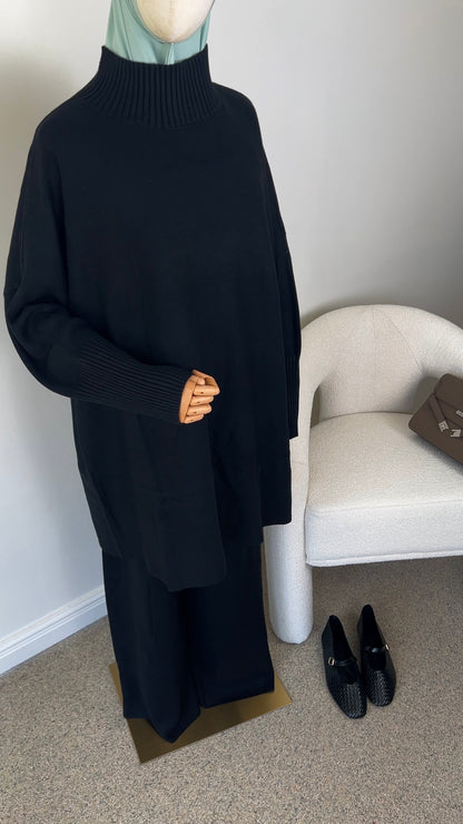 ELEGANT KNIT SET BLACK