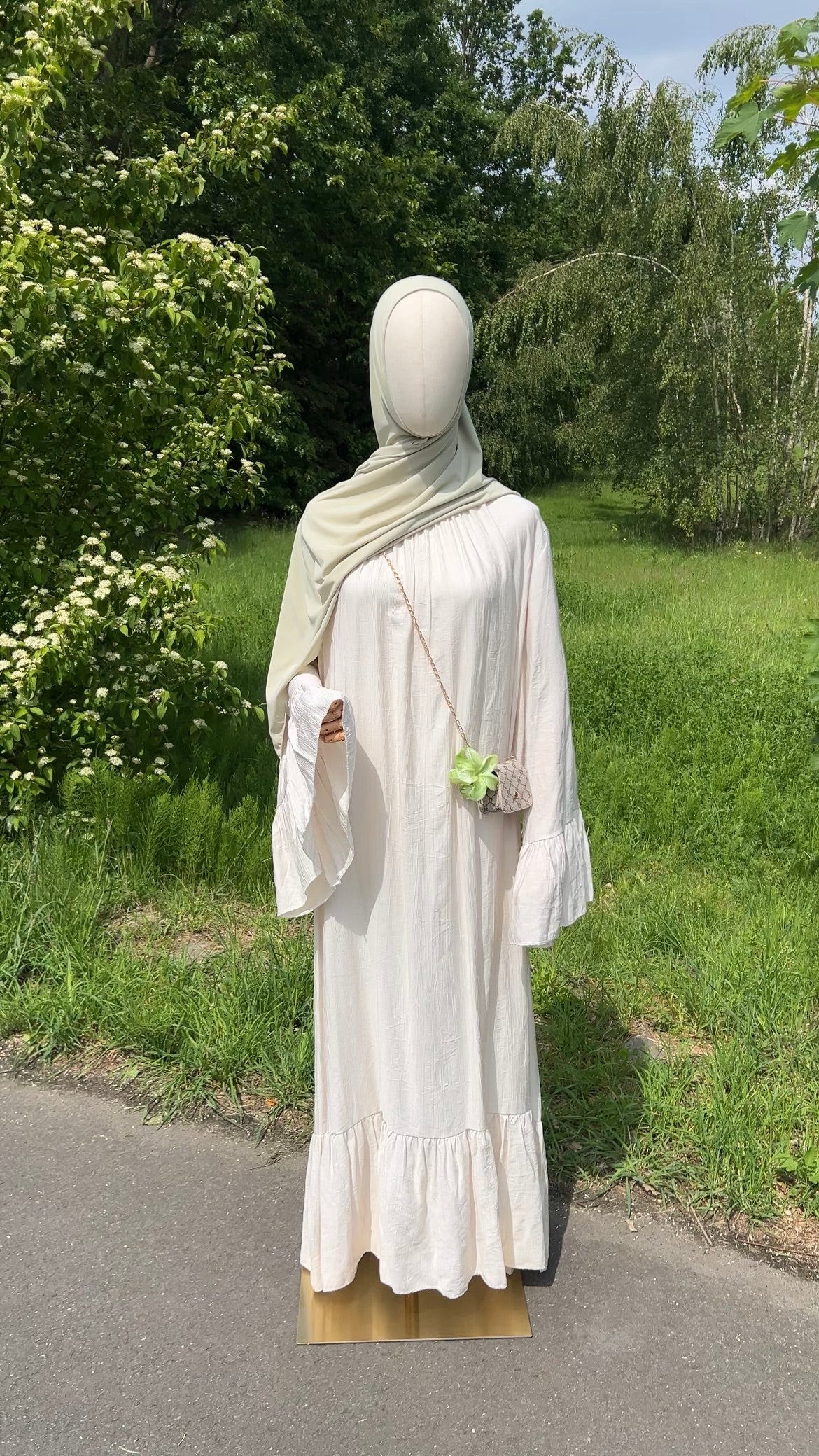 AIRY DRESS LIGHT BEIGE (RESTOCKING SOON)