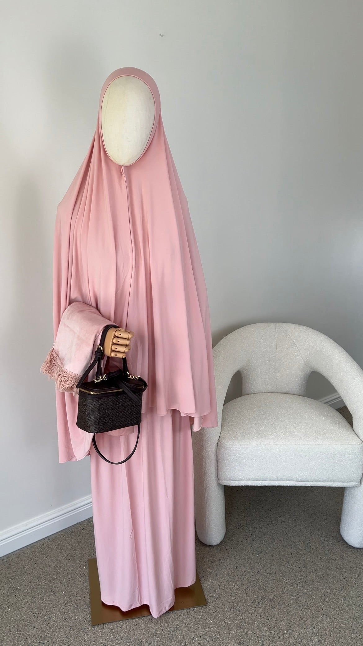 SKIRT KHIMAR SET BABY PINK