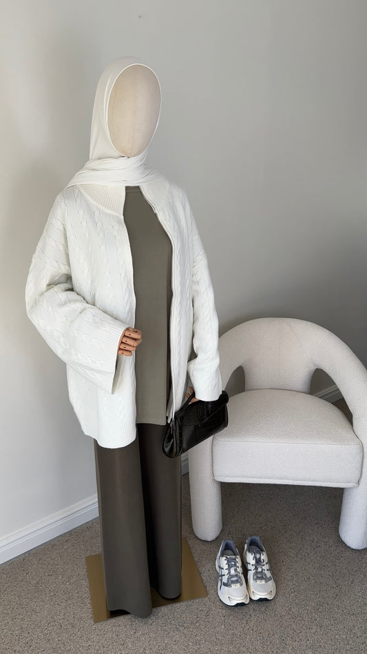 CABLE ZIPPER OFF WHITE