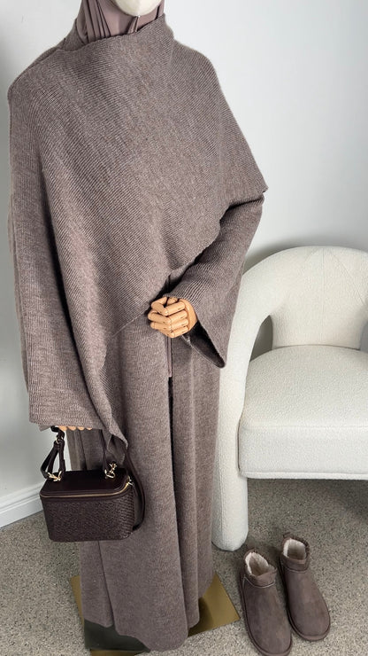 PONCHO ABAYA TAUPE