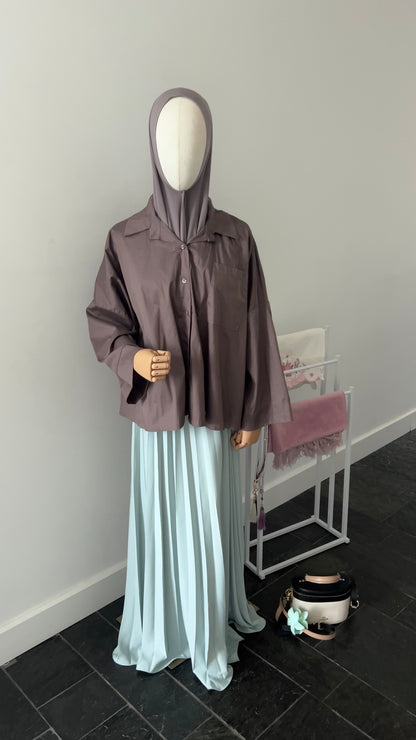 OVERSIZED SHIRT TAUPE