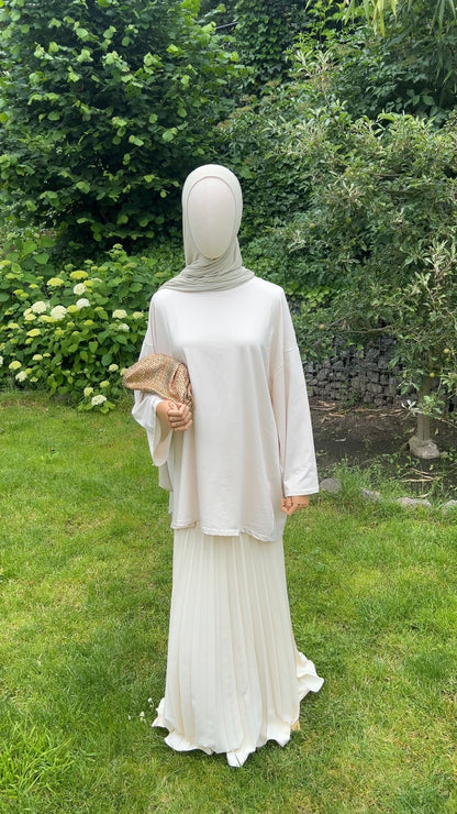 COTTON EXTRA LONGSLEEVE LIGHT BEIGE