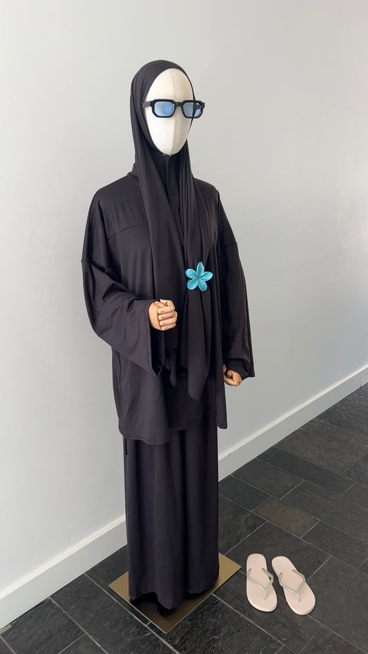 ZIP BURKINI BLACK