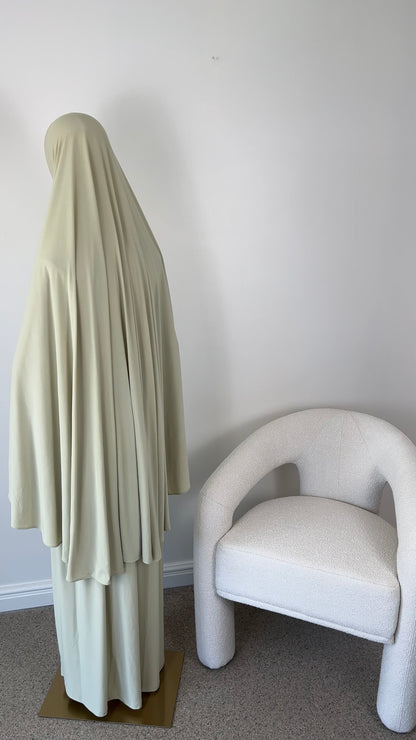 SKIRT KHIMAR SET SAGE GREEN