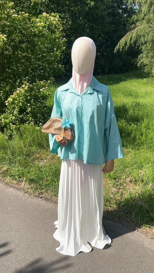 OVERSIZED SHIRT AQUA