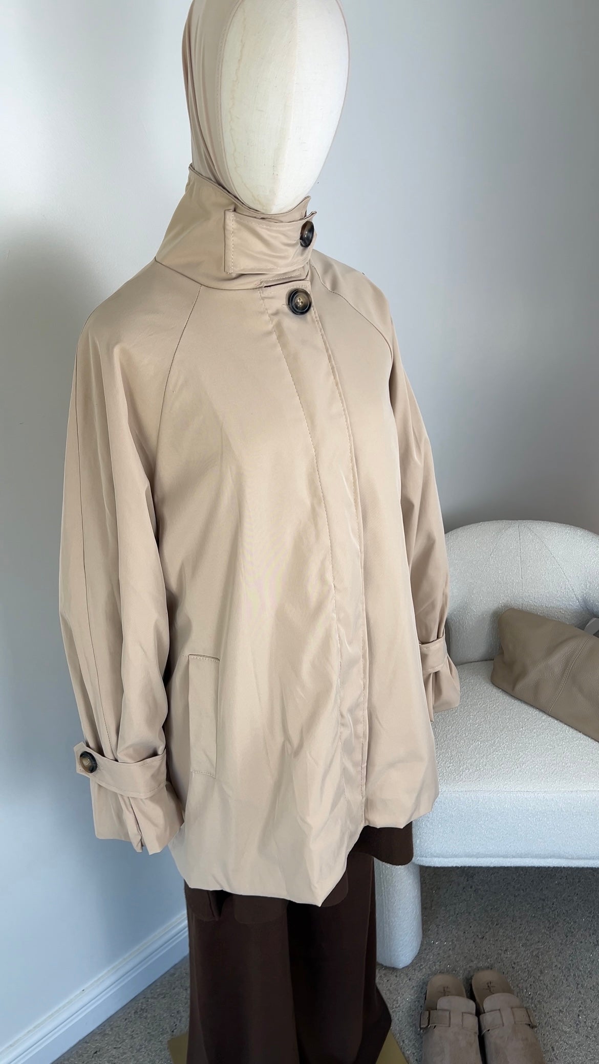 MID TRENCH COAT BEIGE