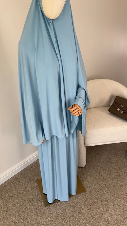 SKIRT KHIMAR SET BLUE