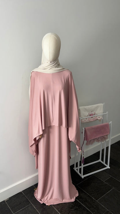JERSEY CAPE SET PINK