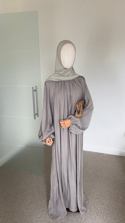 SOFT VISCOSE ABAYA TAUPE