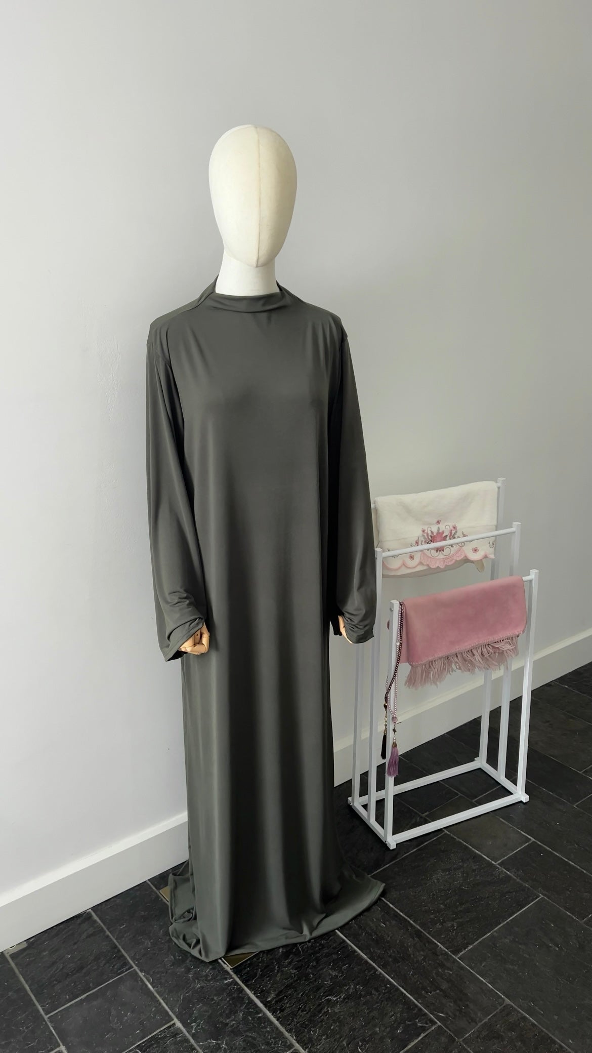 JERSEY CAPE SET KHAKI