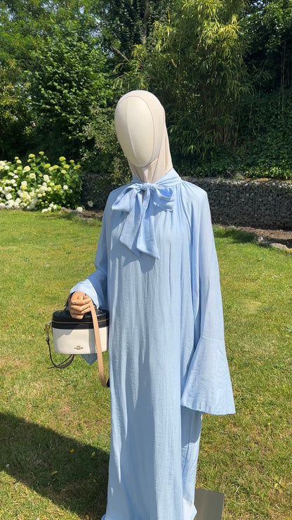 AIRY TIE DRESS BABY BLUE