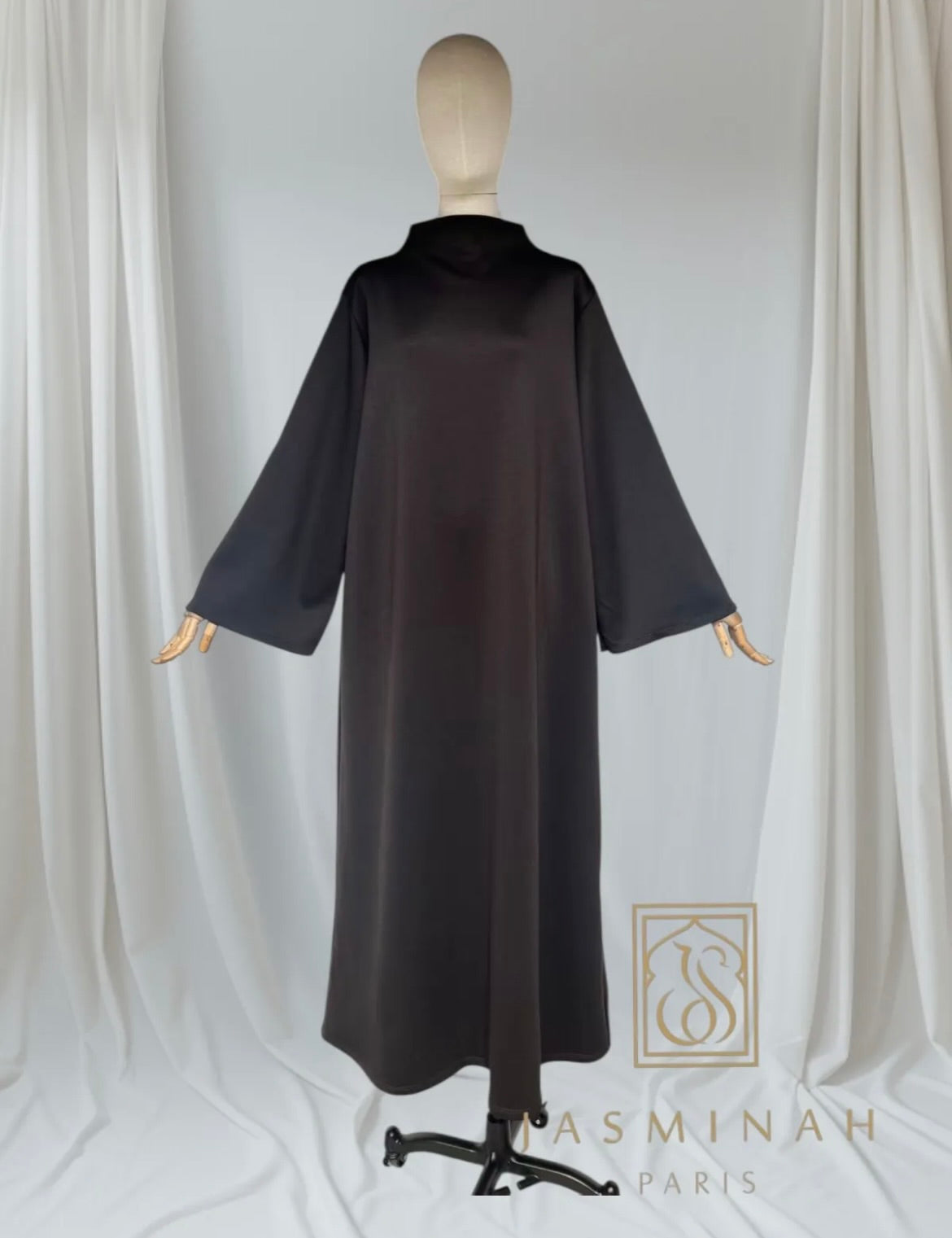 Comfy jersey dress with pockets (Brown, taupe, beige, black)