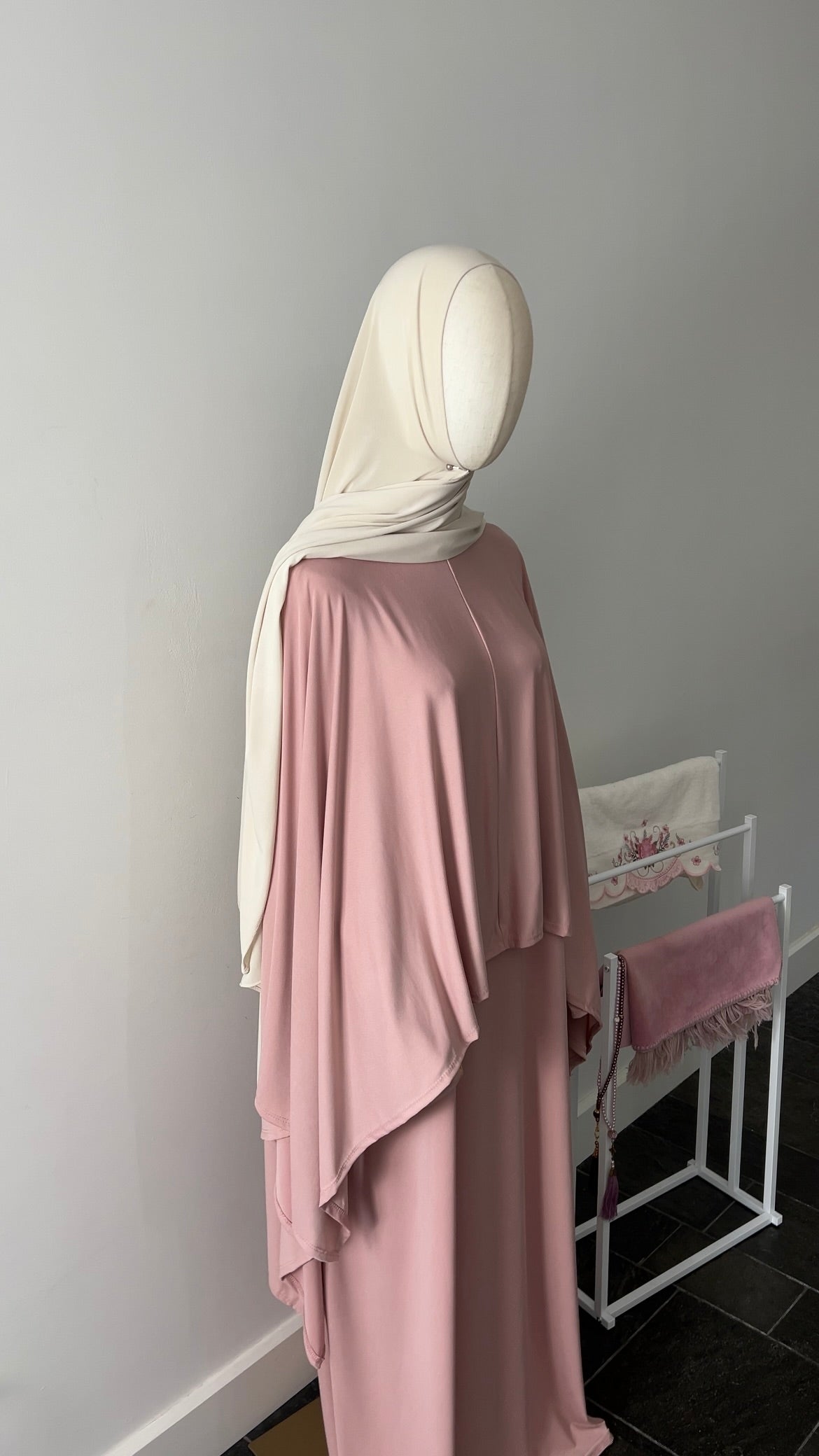 JERSEY CAPE SET PINK