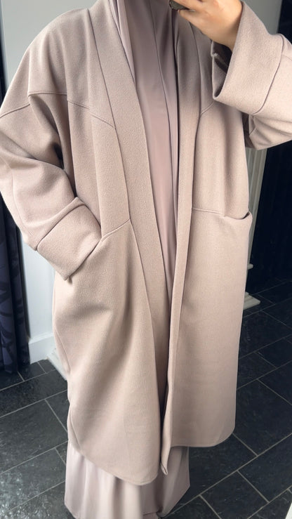 LIGHT TAUPE OVERSIZED COAT